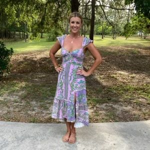 UO Siren Strappy Back Midi Dress